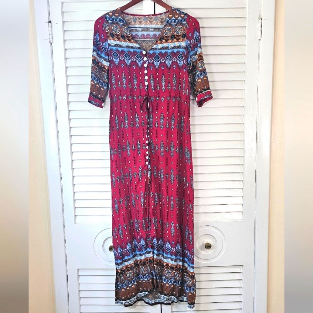 New✨Boho Maxi Tunic Dress